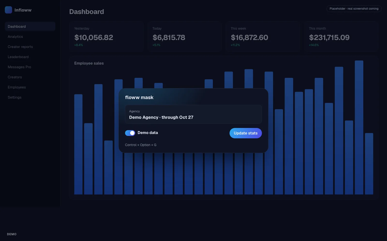 The Floww Mask panel in Infloww